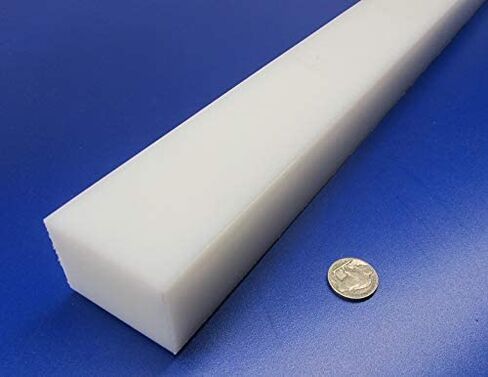 شريط مستطيل أبيض HDPE (بولي إيثيلين عالي الكثافة) 1.50 بوصة (1-1/2 بوصة) × 2.00 بوصة (2 بوصة) × 48 بوصة قطعة واحدة in Kuwait