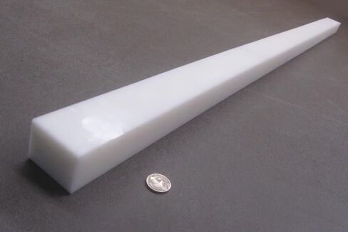 شريط مستطيل أبيض HDPE (بولي إيثيلين عالي الكثافة) 1.50 بوصة (1-1/2 بوصة) × 2.00 بوصة (2 بوصة) × 48 بوصة قطعة واحدة in Kuwait