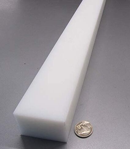 شريط مستطيل أبيض HDPE (بولي إيثيلين عالي الكثافة) 1.50 بوصة (1-1/2 بوصة) × 2.00 بوصة (2 بوصة) × 48 بوصة قطعة واحدة in Kuwait