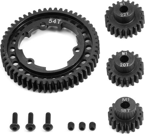 54T مهماز تروس 18T 20T 22T تروس بينون 1.0 متر من الفولاذ المقسى لـ Traxxas XMAXX XRT XO-1 Maxx E-REVO 2.0 VXL ترقية أجزاء in Kuwait