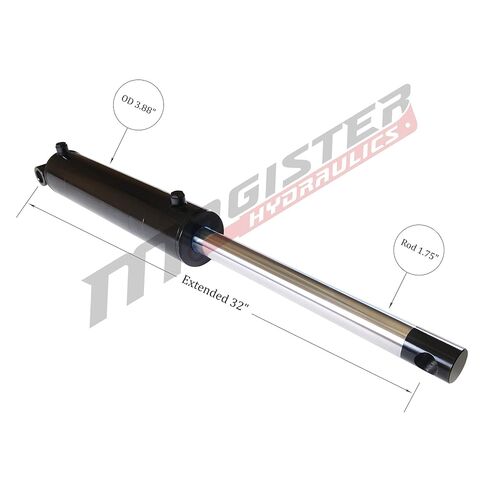 Magister Hydraulic Cylinder 3.5" Bore x 12" Stroke, Welded Hydraulic Ram with Pin Eye Mount, Double Acting Hydraulic Piston 3500 PSI (WPE 3.5x12) in Kuwait