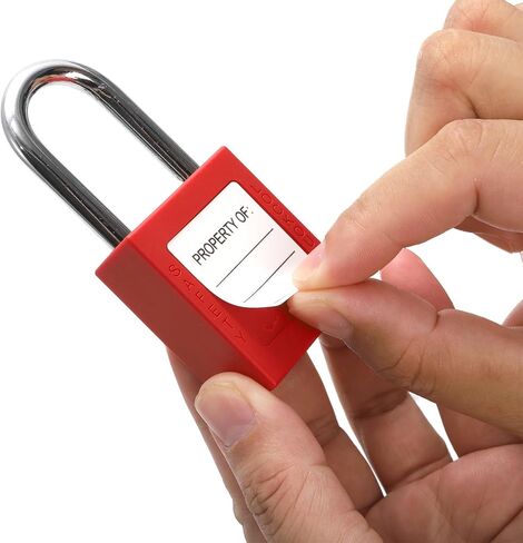 Jucoan 300 مجموعة من علامات القفل، خطر مزدوج الجوانب مغلق، لا تقم بإزالة ملصقات ملصقات Loto Locks 1 × 1-3/16 بوصة، مقاومة للماء، ومقاومة للتمزق in Kuwait