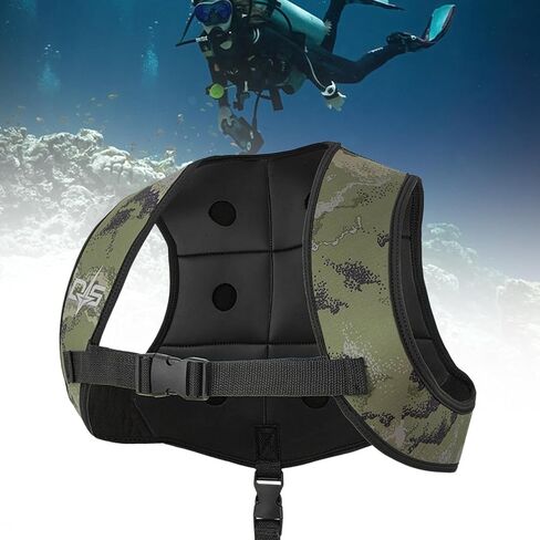 سترة غوص الوزن من النيوبرين صدرية قابلة للتعديل تحت الماء للصيد تحت الماء جيب منسدل خفيف الوزن مادة مرنة مناسبة للرجال والنساء، مقاس XXL أو XXXL in Kuwait