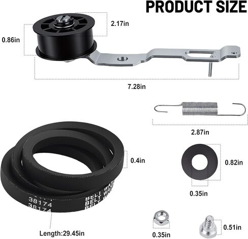959P3 Washer Idler Pulley Kit Idler Lever and Belt Kit Compatible with Sp-eed Qu-een Replaces PRM959P3 UNMC959P3 2020782 AP4489045 PS12661973 in Kuwait