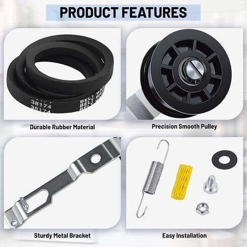 959P3 Washer Idler Pulley Kit Idler Lever and Belt Kit Compatible with Sp-eed Qu-een Replaces PRM959P3 UNMC959P3 2020782 AP4489045 PS12661973 in Kuwait