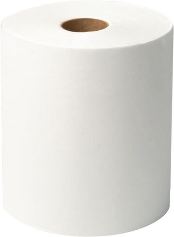 Sierra Hygiene 1-Ply White Roll Towels, 8" x 800’, Hardwound Universal Paper Towel Rolls for Commercial Restrooms, Restaurants, Schools & Offices, Case of 6 Rolls, Made in USA in Kuwait