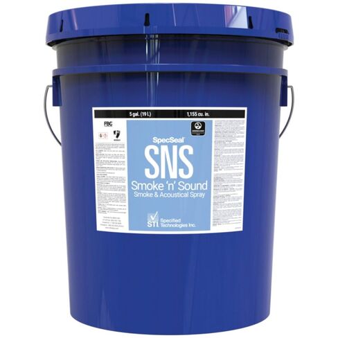 SNS205 - STI دخان ورذاذ صوتي: بخاخ، أبيض، مانع للماء، حاوية سطل سعة 5 جالون in Kuwait