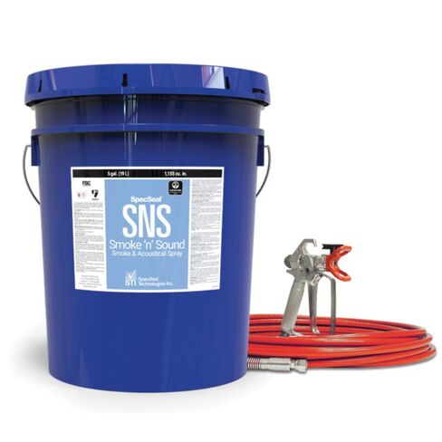 SNS205 - STI دخان ورذاذ صوتي: بخاخ، أبيض، مانع للماء، حاوية سطل سعة 5 جالون in Kuwait