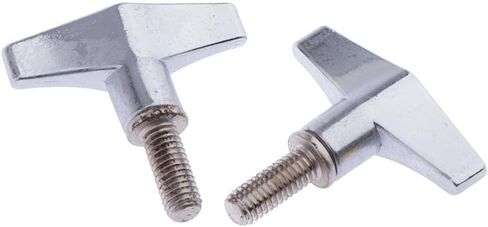 D DOLITY Pack of 2 Zinc Alloy Drum Set Cymbal Stand Screw 6mm High-graded Percussion Instrument Parts, in Kuwait