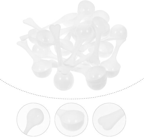 Gadpiparty 100pcs Plastic Measuring Spoons 3g Tiny Scoop Lightweight White Lab Spoons for Laboratories and School Use in Kuwait