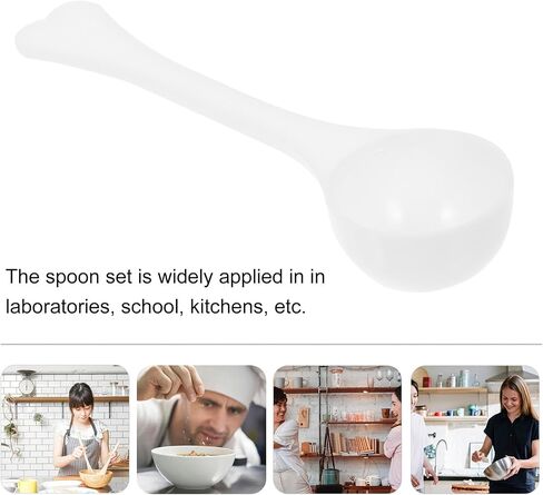 Gadpiparty 100pcs Plastic Measuring Spoons 3g Tiny Scoop Lightweight White Lab Spoons for Laboratories and School Use in Kuwait