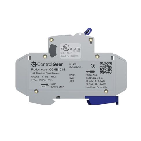 قاطع الدائرة المصغرة UL489، منحنى 25A C، 277VAC، 60VDC، 10kAIC DIN، حماية دائرة فرع MCB غير المستقطبة، جهاز التحكم CGMB1C25 (1 Pole C Trip 25 Amp) in Kuwait