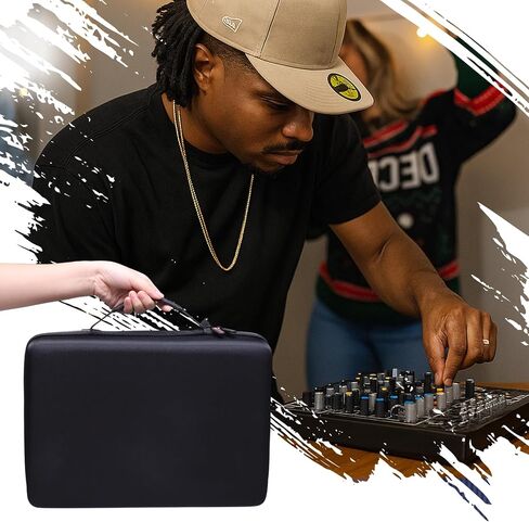 حافظة خلاط XANAD لخلاط مدمج Mackie Mix12FX أو Behringer Xenyx 1202SFX ذو 12 قناة - مع حقيبة تخزين صغيرة in Kuwait