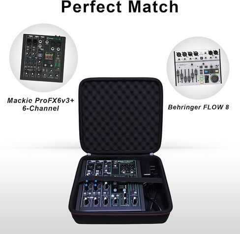 حافظة LLTGEM للخلاط الصلب متوافقة مع Mackie ProFX6v3+ 6 خلاط تناظري، حقيبة تخزين واقية للسفر in Kuwait