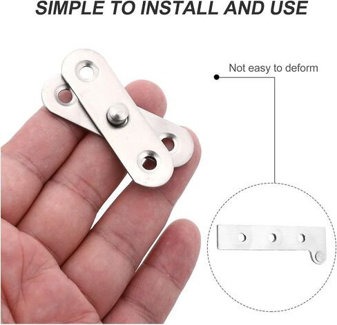 Rotating Concealed Hinges Door Fittings 6pcs Stainless Steel Hidden Hinge Rotating Cabinet Door in Kuwait