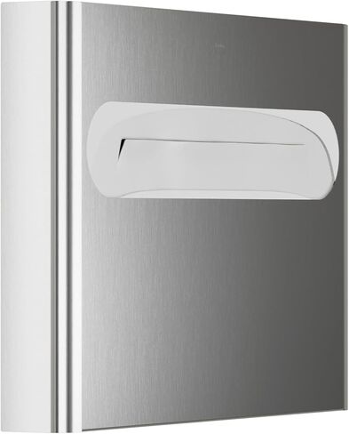 Bradley Elvari Medium Capacity Toilet Seat Cover Dispenser for Commercial Restroom, Surface-Mounted, 250 Liner Capacity, Magnetic Lock System, ADA Compliant, Stainless Steel, Satin Finish, 5B1-110000 in Kuwait