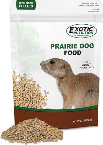 Prairie Dog Diet - Nutritionally Complete Staple Diet for Adult Prairie Dogs - Food for Adult Ground Squirrels 6 Months & Older - Farm-Fresh All Natural Ingredients (2.5 lb.) in Kuwait