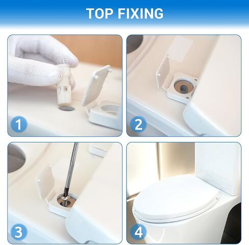 Round Toilet Seat 16.5" - Soft Close, Durable PP Toilet Seat, Easy Installation & Removal, Fits Most Toilet Bowls in Kuwait
