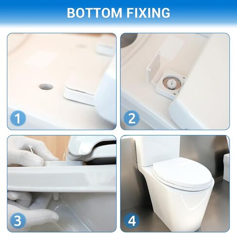 Round Toilet Seat 16.5" - Soft Close, Durable PP Toilet Seat, Easy Installation & Removal, Fits Most Toilet Bowls in Kuwait