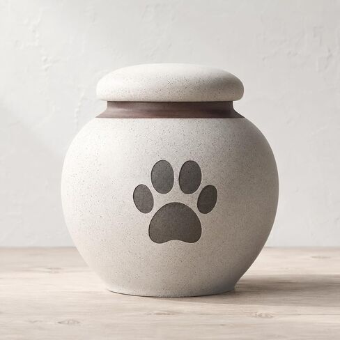 جرة صغيرة للحيوانات الأليفة للرماد-تذكار تصميم مخلب السيراميك الرمادي ، جرة حرق الحيوانات الأليفة المبطنة بالقطط للقطط والكلاب ، 13.5 فلوري in Kuwait
