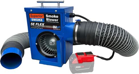 Superior 5E Flex Cordless Smoke Blower with Battery Adapter Compatible with Milwaukee and SP-8 Smoke Emitters. Locate Leaks and Sources of Sewer Gas in DWV Drain Systems and Sewer Lines. in Kuwait