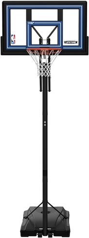 Lifetime NBA Portable Basketball Hoop, 50 Inch Shatterproof Fusion Backboard, Adjustable Height 8-10 Ft, Speed Shift Adjust, Base with Wheels, Slam-It Rim in Kuwait