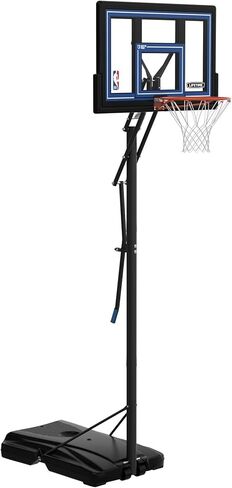 Lifetime NBA Portable Basketball Hoop, 50 Inch Shatterproof Fusion Backboard, Adjustable Height 8-10 Ft, Speed Shift Adjust, Base with Wheels, Slam-It Rim in Kuwait