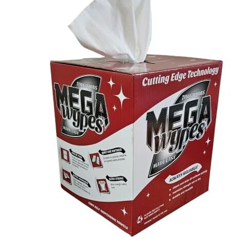 3-Ply Shop Towels, 240 Sheets, Ultra Strong Premium White Cleaning Cloths, Commercial Grade Mechanic Rags for Garage, Auto, Restaurants & Housekeeping, 15" x 9", White in Kuwait