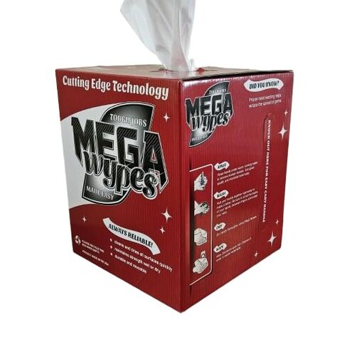 3-Ply Shop Towels, 240 Sheets, Ultra Strong Premium White Cleaning Cloths, Commercial Grade Mechanic Rags for Garage, Auto, Restaurants & Housekeeping, 15" x 9", White in Kuwait
