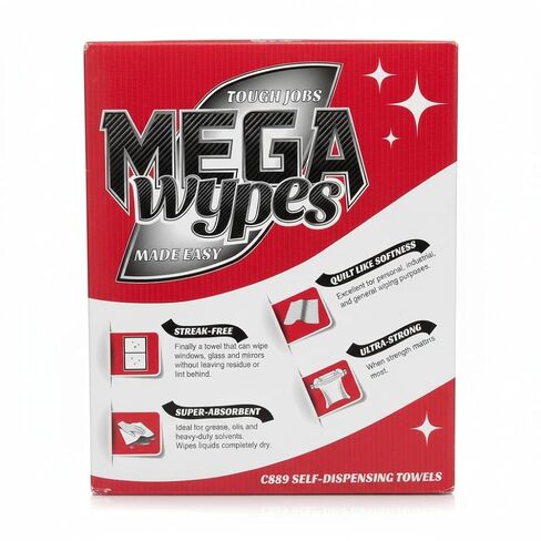 3-Ply Shop Towels, 240 Sheets, Ultra Strong Premium White Cleaning Cloths, Commercial Grade Mechanic Rags for Garage, Auto, Restaurants & Housekeeping, 15" x 9", White in Kuwait
