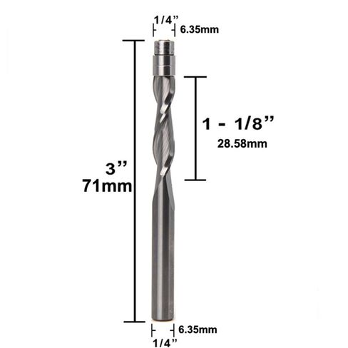 Router Bit for 1/4 Inch Shank Milling Cutter Solid Carbide-Tipped Cutter End Mill CNC Router Bit Tool（Size:#A in Kuwait