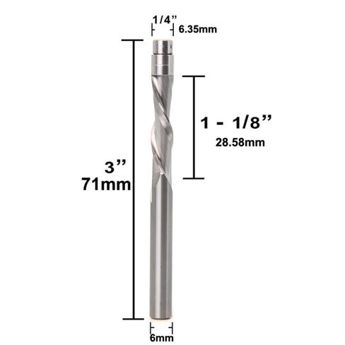 Router Bit for 6mm Shank Milling Cutter Solid Carbide-Tipped Cutter End Mill CNC Router Bit Tool（Size:#D in Kuwait