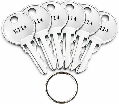 6-Pack E114 Replacement Dispenser Keys Compatible with E114 Toilet Paper, Paper Towel and Soap Dispensers with Key Ring in Kuwait