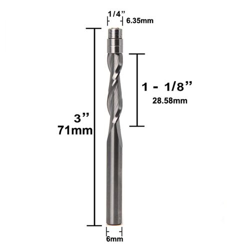 Router Bit for 6mm 1/4 Inch Shank Milling Cutter Solid Carbide-Tipped Cutter End Mill CNC Router Bit Tool（Size:#B in Kuwait