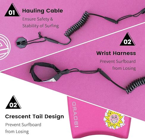 Bodyboard with Wrist Leash Lightweight Body Board for Adults with EPS Core 33/37/41 Inch Choose Color in Kuwait