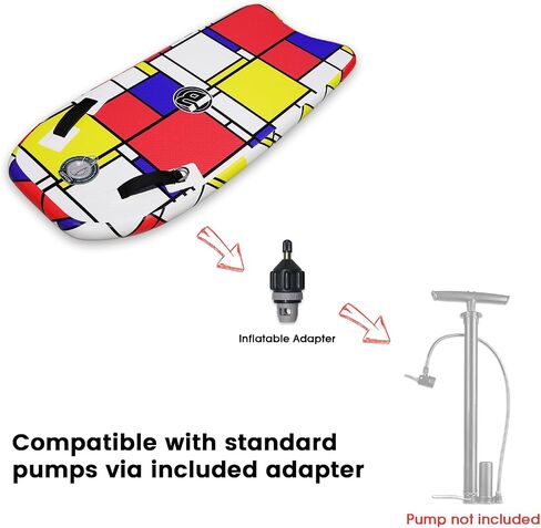 BoardX Inflatable Bodyboard Portable Surfboard with Hammer Seam Technology Storage 48 Inch Super Folding Body Board with Max Inflation Pressure 15PSI (Block) in Kuwait