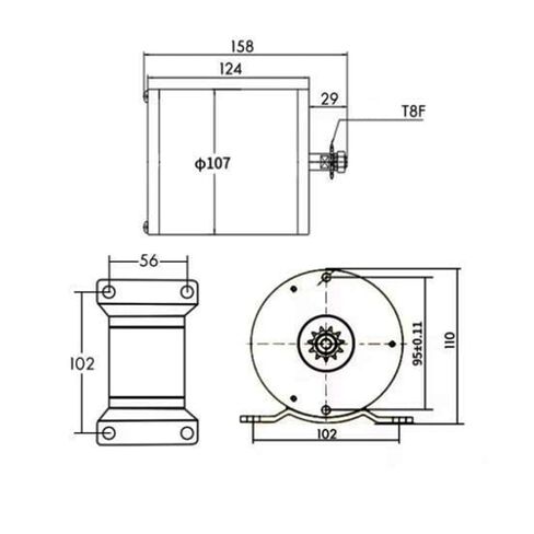 60V 2000W Brushless DC Motor Use for Electric Scooter Electric Motorcycle E-Bike Beach Off-Road Vehicle, go Kart in Kuwait