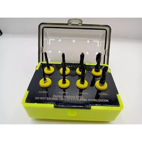 Dental Implant Drill Kit with External Irrigation - 8 Pieces, Black Titanium in Kuwait