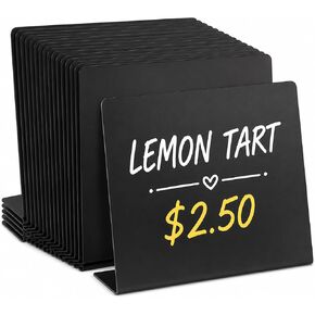 30 Pcs Mini Chalkboard Signs for Food Buffet - Small L-Shaped Tabletop Chalk Board Food Labels for Party, Bakery Price Tags, Wedding Table Place Cards, 3.93x2.95 Inches in Kuwait