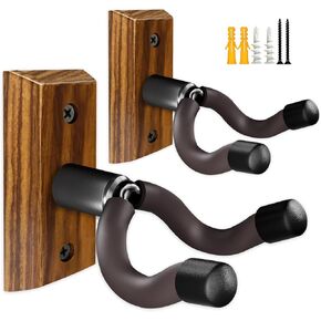 MUSO Guitar Wall Mount, Wood Guitar Hanger, U-Shaped Guitar Wall Hanger Mount, Guitar Holder Hook Stand Wall Mount Guitar Accessories for Acoustic, Electric Guitar, Banjo, Bass, Ukulele，Ash Wood：1 in Kuwait