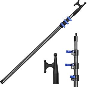 DOBEN 12FT Carbon Fiber Telescoping Boat Hook, Floating Extension Pole, Non-Slip Lightweight Boat Pole for Docking, Push-Pull and Boating in Kuwait