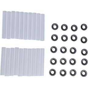 Garage Door Hinge Quiet Roller Sleeves 11mm ID 80mm Length Metal ABS Roller Shaft Nuts Bearing Gaskets with Cushion Design for Hinge Hole Diameters Over 12mm in Kuwait