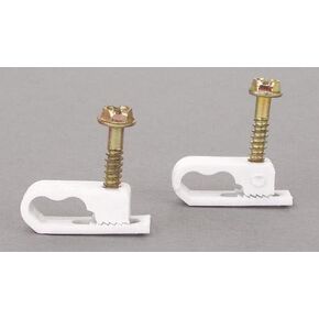 Coax Cable Mounting Clip with Screw (Dual), Box of 1,000 in Saudi Arabia