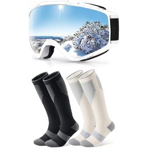 findway Ski Goggles OTG and Merino Wool Ski Socks (Socks -M) in Kuwait