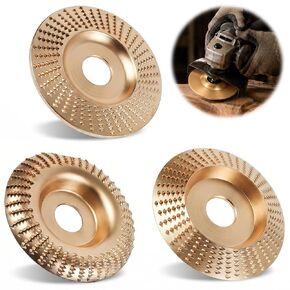 3PCS Angle Grinder Wood Carving Disc Set for 4" & 4-1/2", Tungsten Carbide Sanding Discs, Tungsten Carbide Cutting Wheel, Heavy-Duty Wood Carving Disc for Cutting, Shaping, Sanding, Polishing in Kuwait