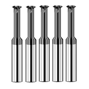 5Pcs Single Form Solid Carbide 60° UN Thread Mill Cutters, with Coating, for CNC Machining Stainless Steel (UNF 1/4"-28) in Kuwait