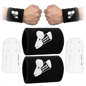 2pcs Kettlebell Wrist Guards for Men and Women, Sweat Weighted Wristbands with Insert Support, Shock-Absorbing Sleeve Protector for Sports, Weightlifting, Crossfit, Fitness Training, One Size Fits All in Saudi Arabia