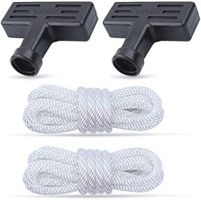 2 Pack Recoil Starter Pull Handle Grip and Rope Kit Compatible with Honda GX160 GX200 GX120 GX110 Engines, Replacement for 28461-ZH8-013 in Kuwait