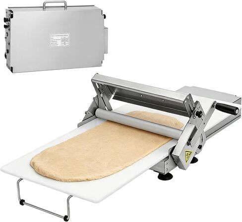 Folding Dough Sheeter 40.9"x15.5" for Bread and Pastries (2 Rolling Boards) | Manual Stainless Steel Dough Machine, Adjustable Thickness, Portable Manual Sheeter Machine in Kuwait