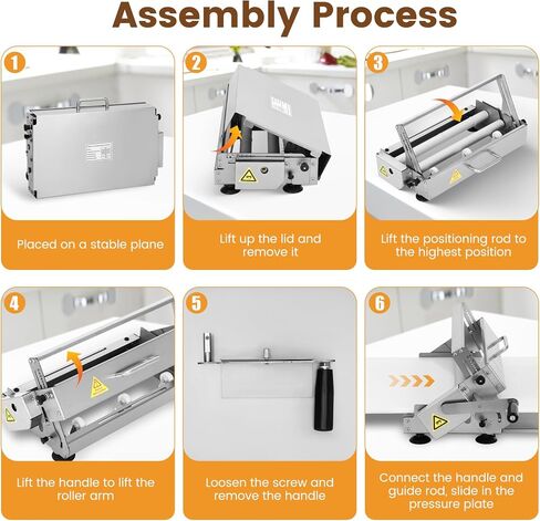 Folding Dough Sheeter 40.9"x15.5" for Bread and Pastries (2 Rolling Boards) | Manual Stainless Steel Dough Machine, Adjustable Thickness, Portable Manual Sheeter Machine in Kuwait